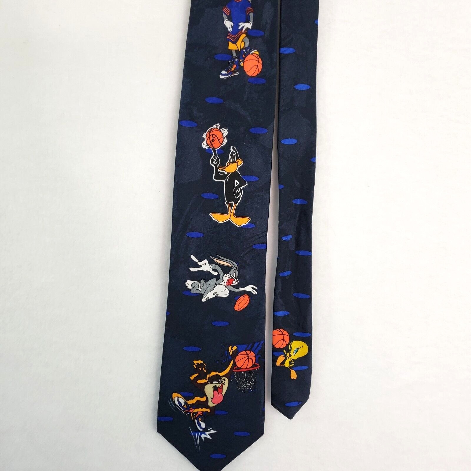 Looney Tunes Space Jam Tie Bugs Bunny Daffy Duck Tweety Taz Basketball Mens
